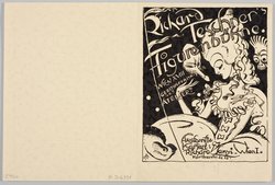 Richard Teschners Figurentheater, Titel in Vorlageform: Richard Teschners Figurenbühne., Verweis auf Stücktitel: Kosumos Opfertod, Verweis auf Stücktitel: Nawang Wulan, Verweis auf Stücktitel: Prinzessin und Wassermann, Verweis auf Stücktitel: Künstlerlegende, Verweis auf Stücktitel: Der Drachentöter, Verweis auf Stücktitel: Karneval / Traum im Karneval, Verweis auf Stücktitel: Weihnachtsspiel