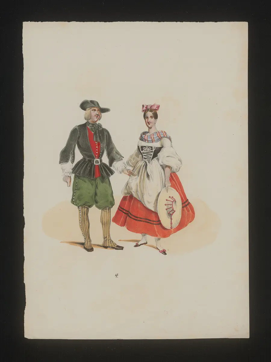 Ein deutscher Krieger, Titel der Serie: Neue Costume-Sammlung verschiedener Zeiten und Nationen