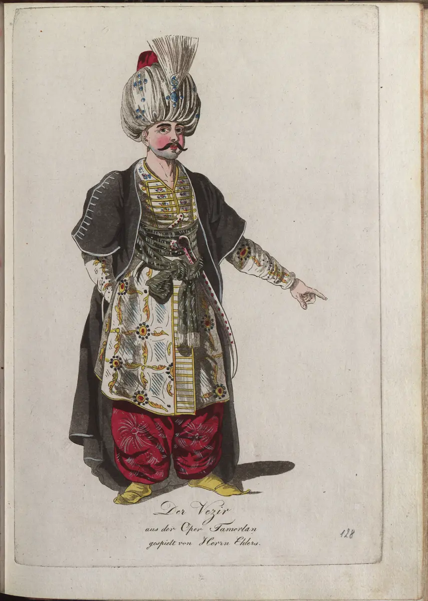 Tamerlan, Titel der Serie: Auswahl schöner Costumes für Theater- und Ball-Anzüge