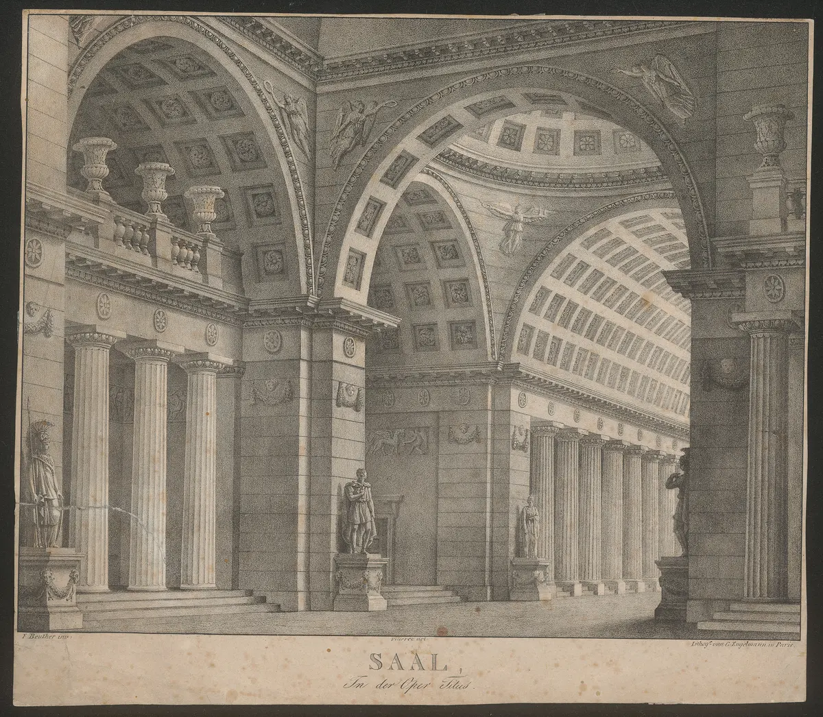 La clemenza di Tito, Titel in Vorlageform: Saal in der Oper Titus, Titel der Serie: Dekorationen für die Schaubühne