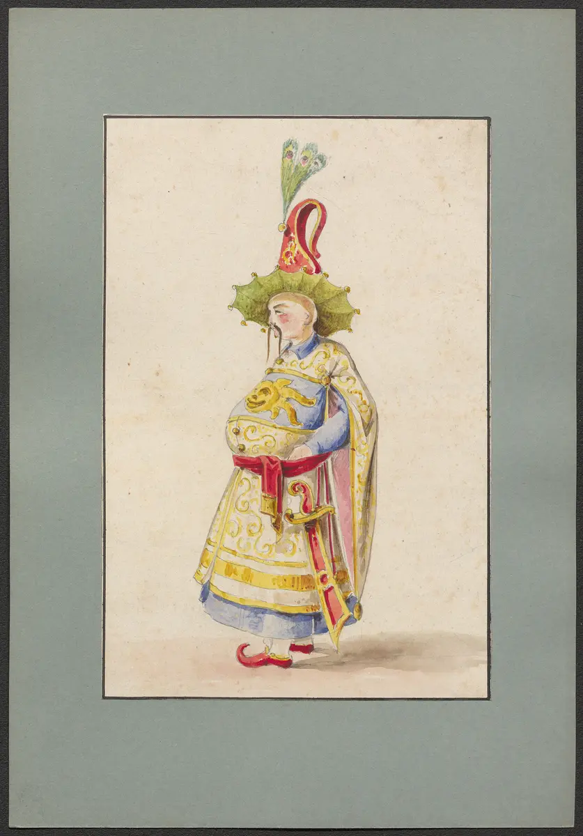 Turandot, Prinzessin von China, Titel der Serie: Figurinen des K. K. Hof-Burgtheaters