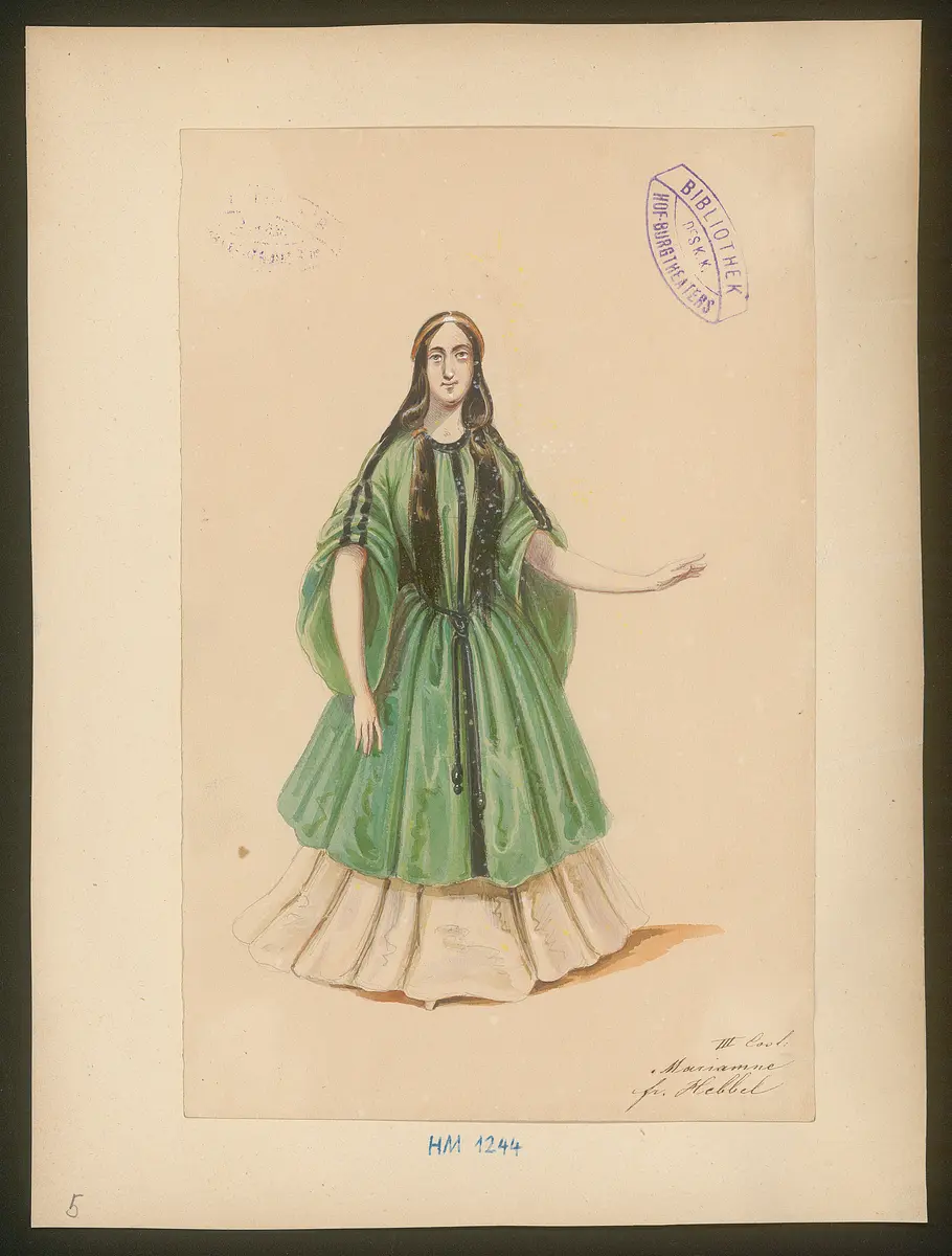 Herodes und Mariamne, Titel der Serie: Figurinen des k.k. Hof-Burgtheaters