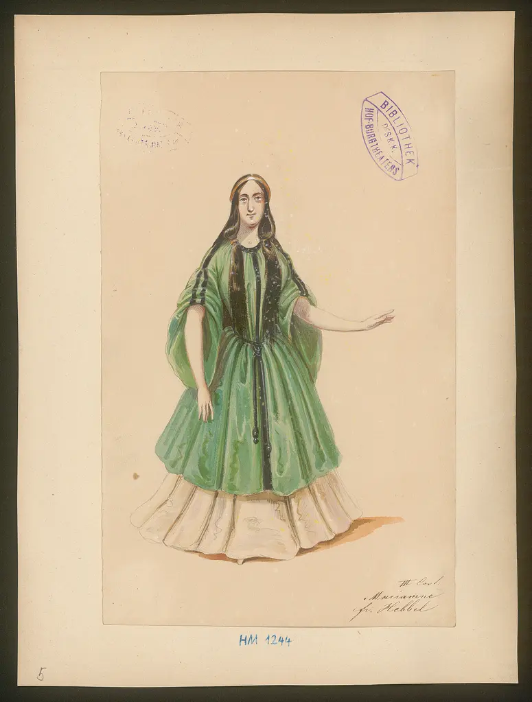 Herodes und Mariamne, Titel der Serie: Figurinen des k.k. Hof-Burgtheaters