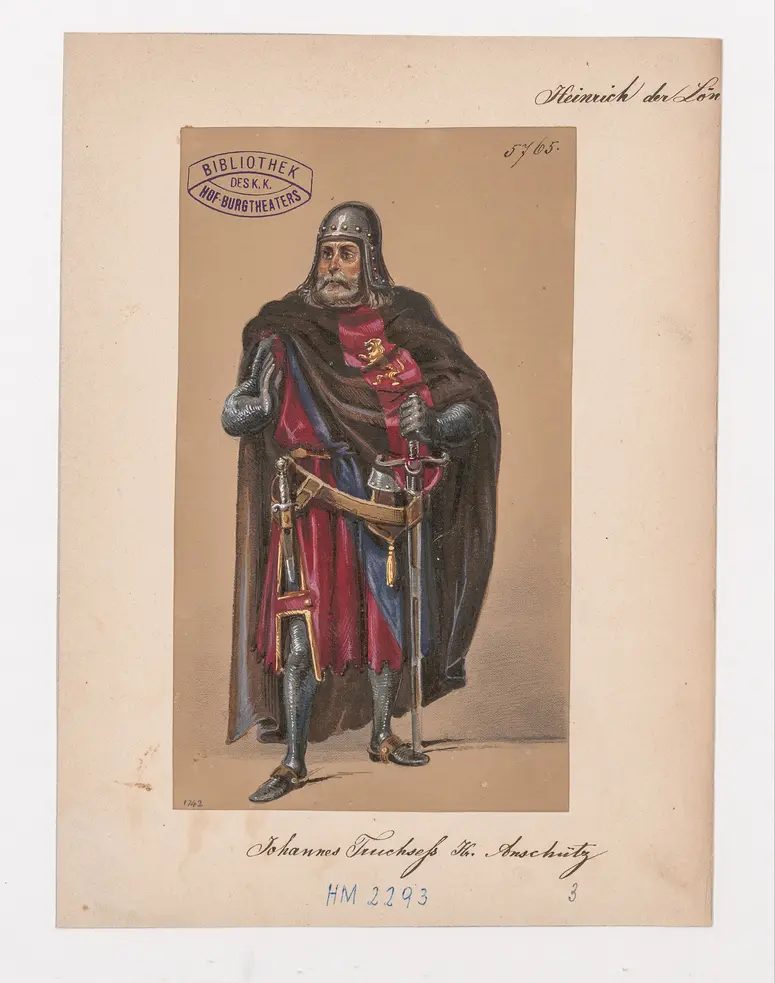 Heinrich der Löwe, Titel der Serie: Figurinen des k.k. Hof-Burgtheaters