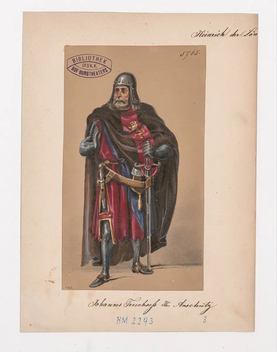 Heinrich der Löwe, Titel der Serie: Figurinen des k.k. Hof-Burgtheaters
