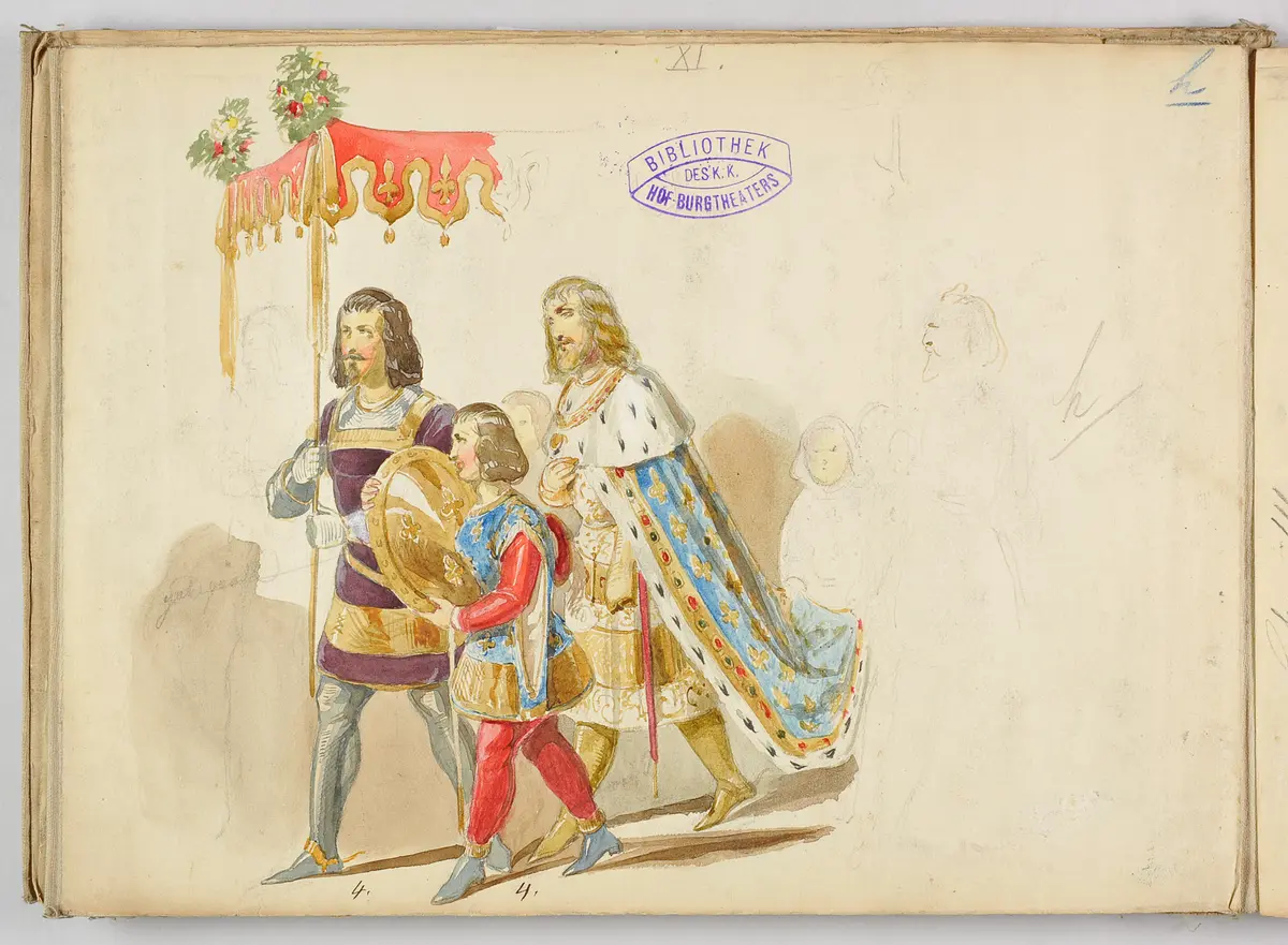 Die Jungfrau von Orleans, Titel der Serie: Figurinen des k.k. Hof-Burgtheaters