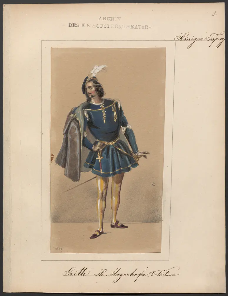 Königin Topas, Originaltitel: La reine Topaze, Titel der Serie: Figurinen des k.k. Hofoperntheaters