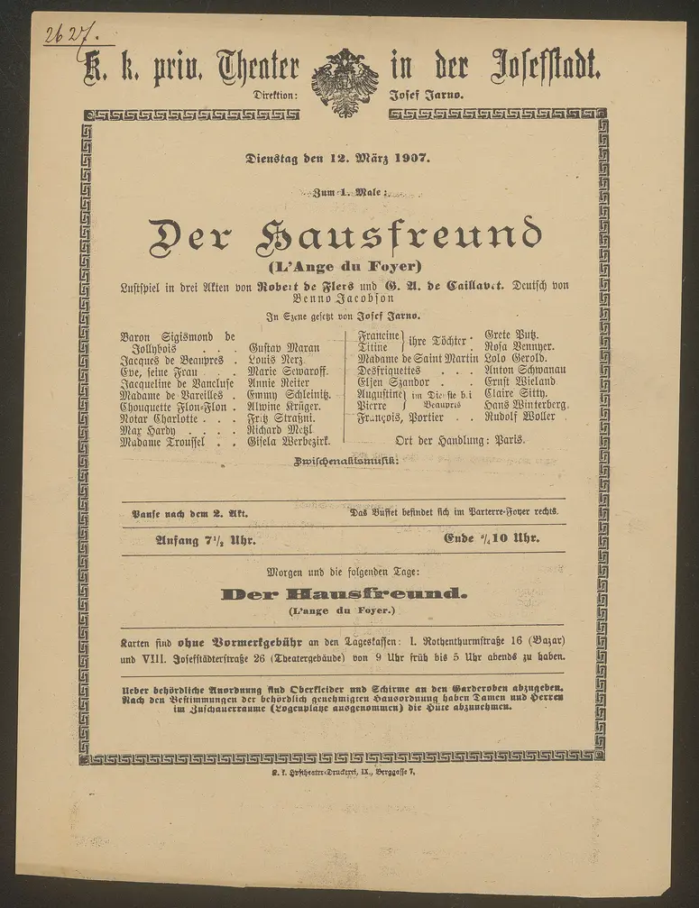 Der Hausfreund, L'Ange du Foyer