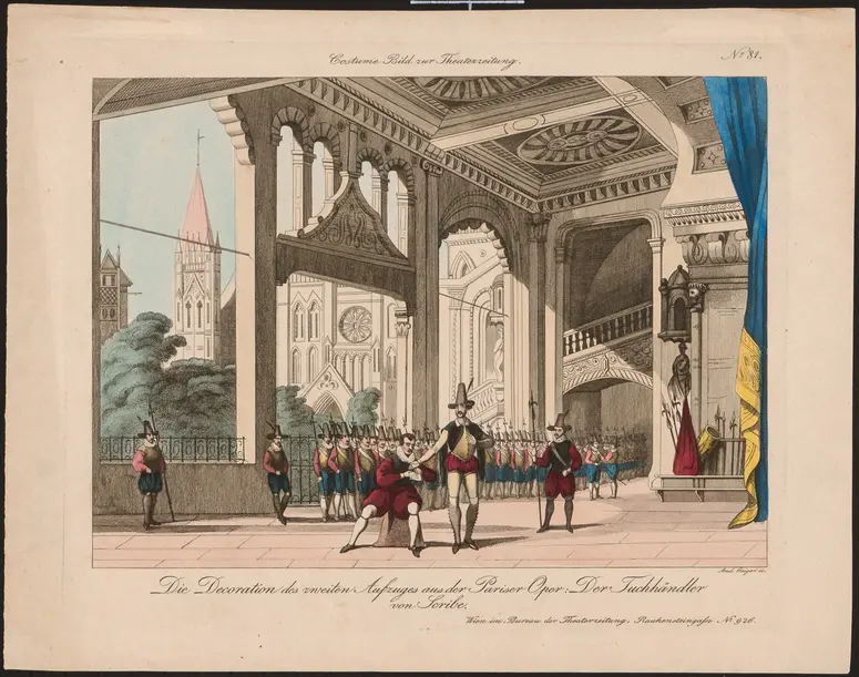 Der Tuchhändler, Titel der Serie: Costume-Bild, Name der Zeitschrift: Wiener Theaterzeitung