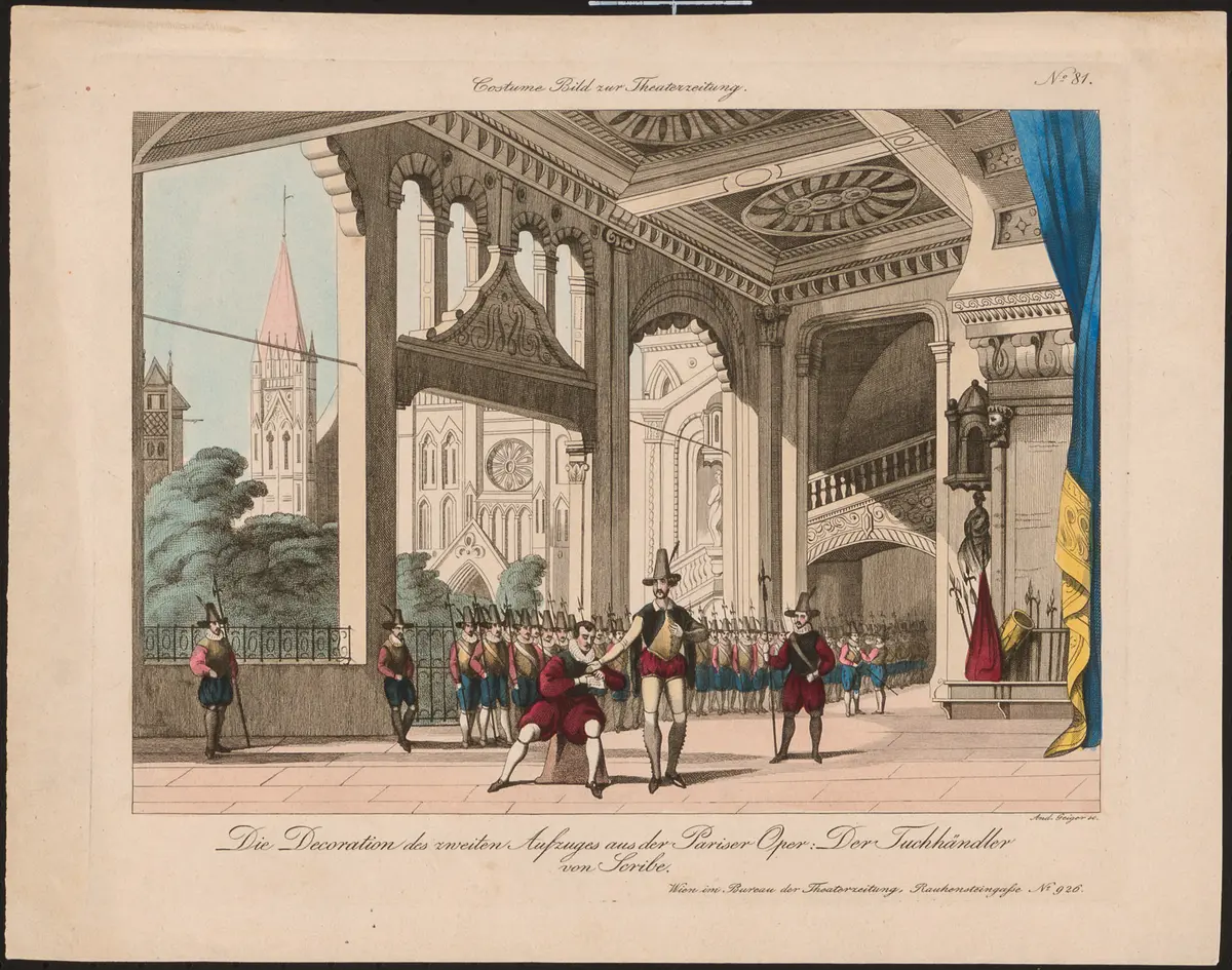 Der Tuchhändler, Titel der Serie: Costume-Bild, Name der Zeitschrift: Wiener Theaterzeitung