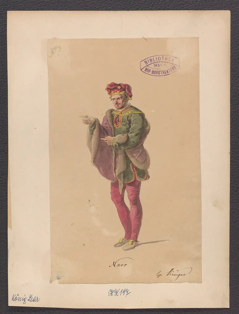 König Lear, Originaltitel: King Lear, Titel der Serie: Figurinen des k.k. Hof-Burgtheaters