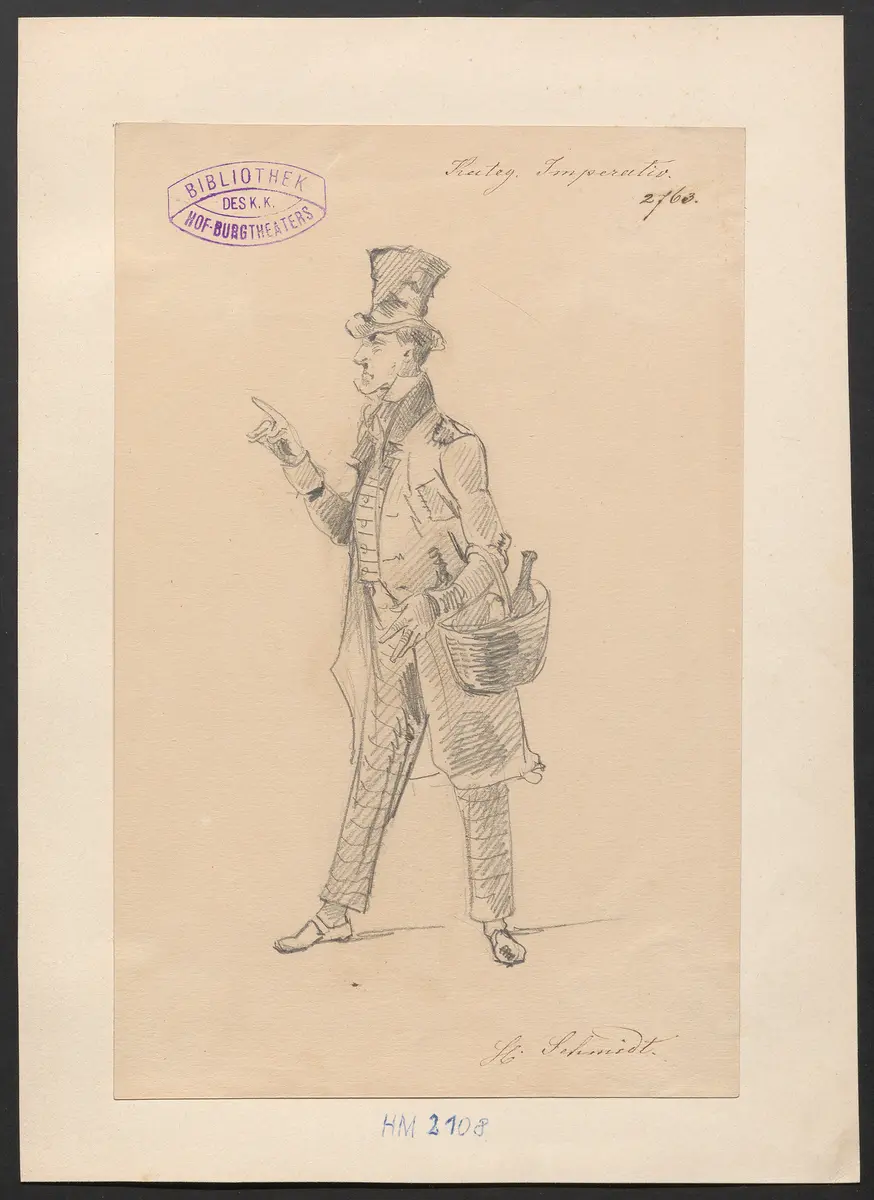 Der kategorische Imperativ, Titel der Serie: Figurinen des k.k. Hof-Burgtheaters