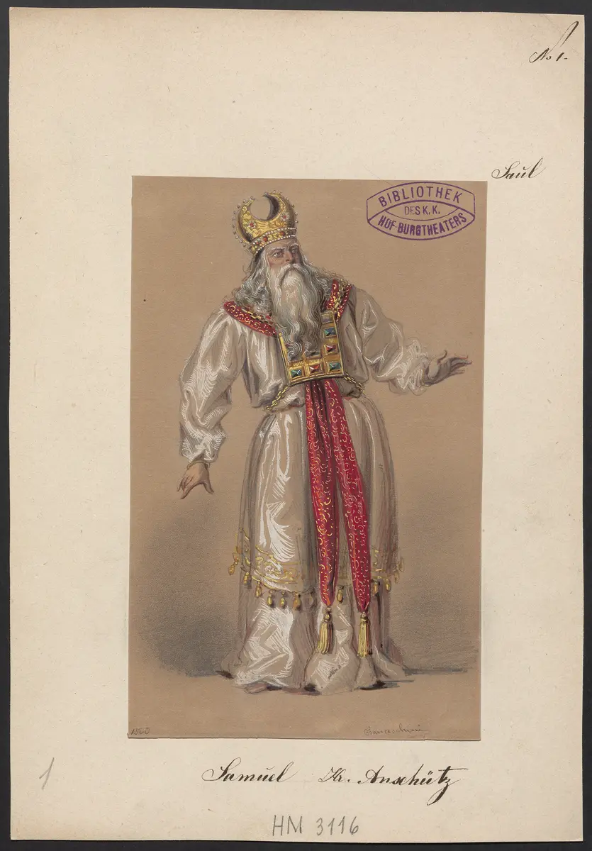 Saul, Titel der Serie: Figurinen des k.k. Hof-Burgtheaters