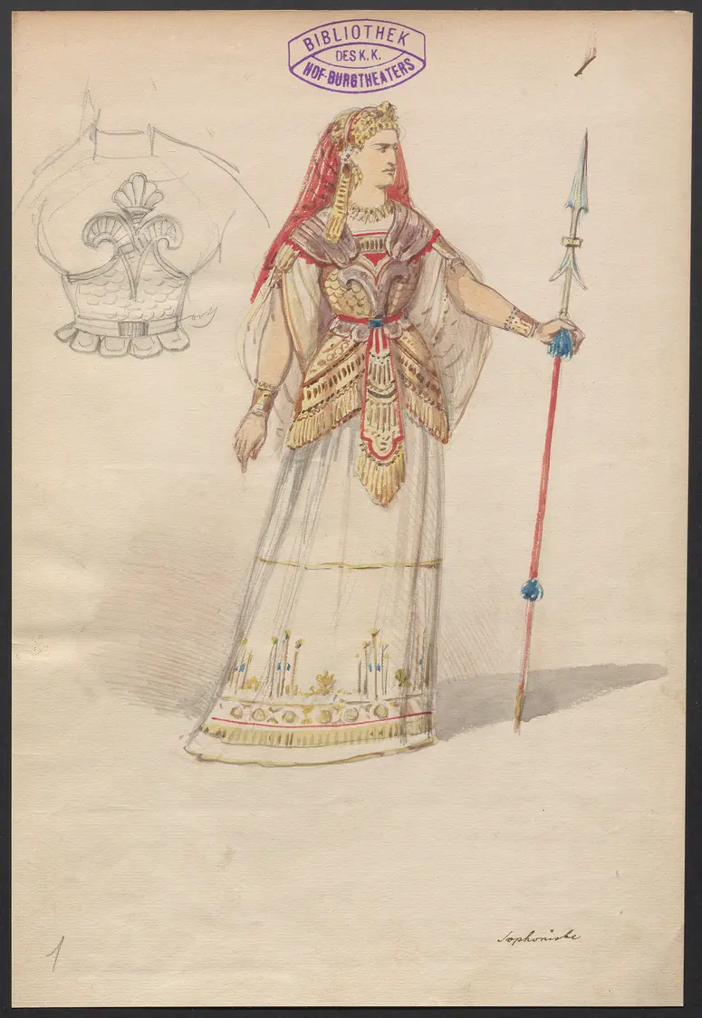 Sophonisbe, Titel der Serie: Figurinen des k.k. Hof-Burgtheaters