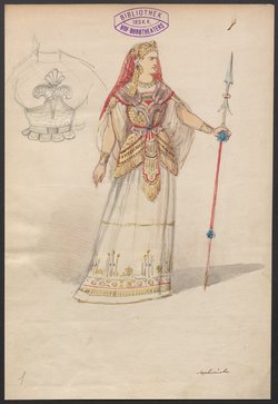 Sophonisbe, Titel der Serie: Figurinen des k.k. Hof-Burgtheaters
