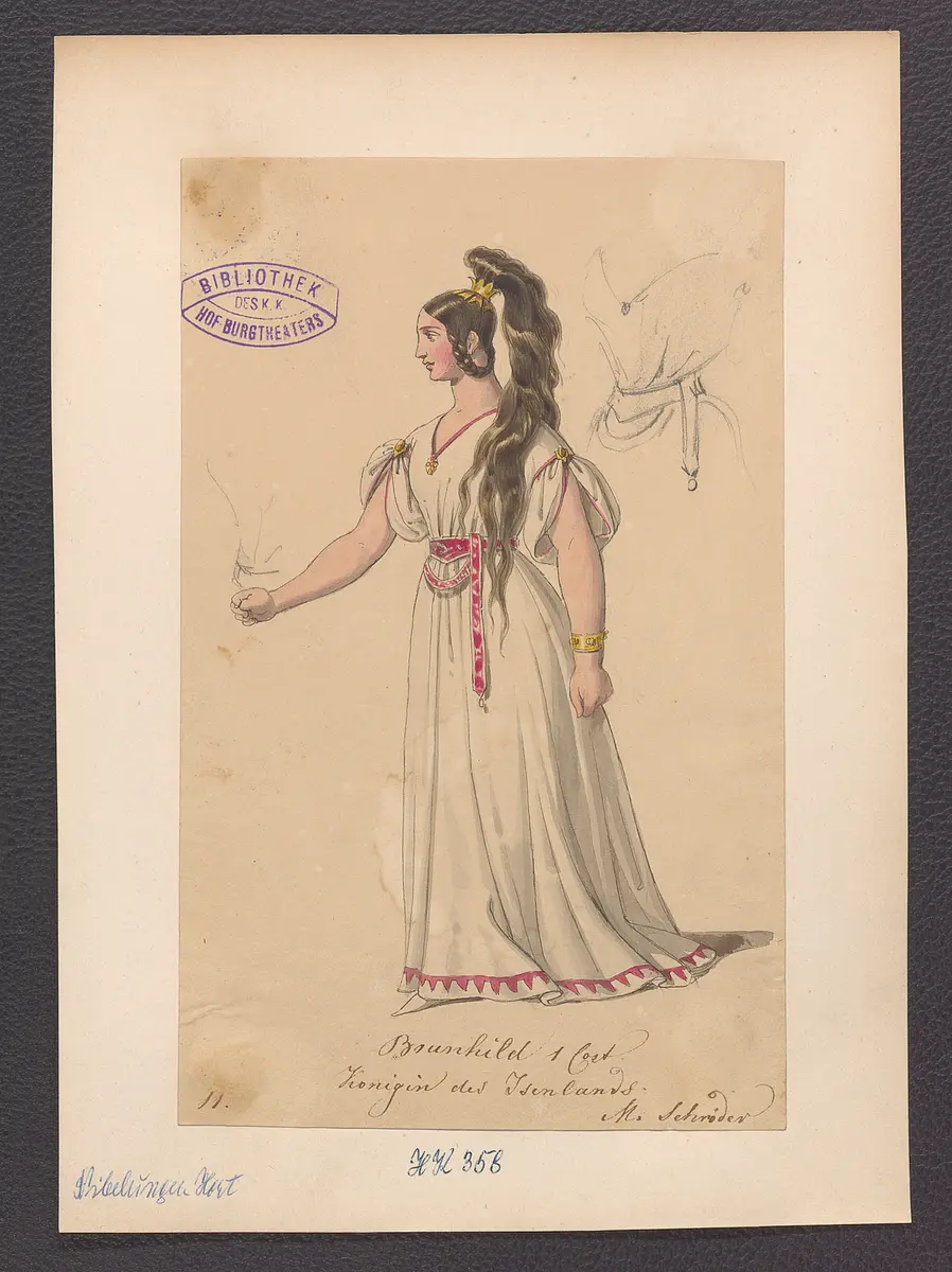 Der Nibelungenhort, Titel der Serie: Figurinen des k.k. Hof-Burgtheaters