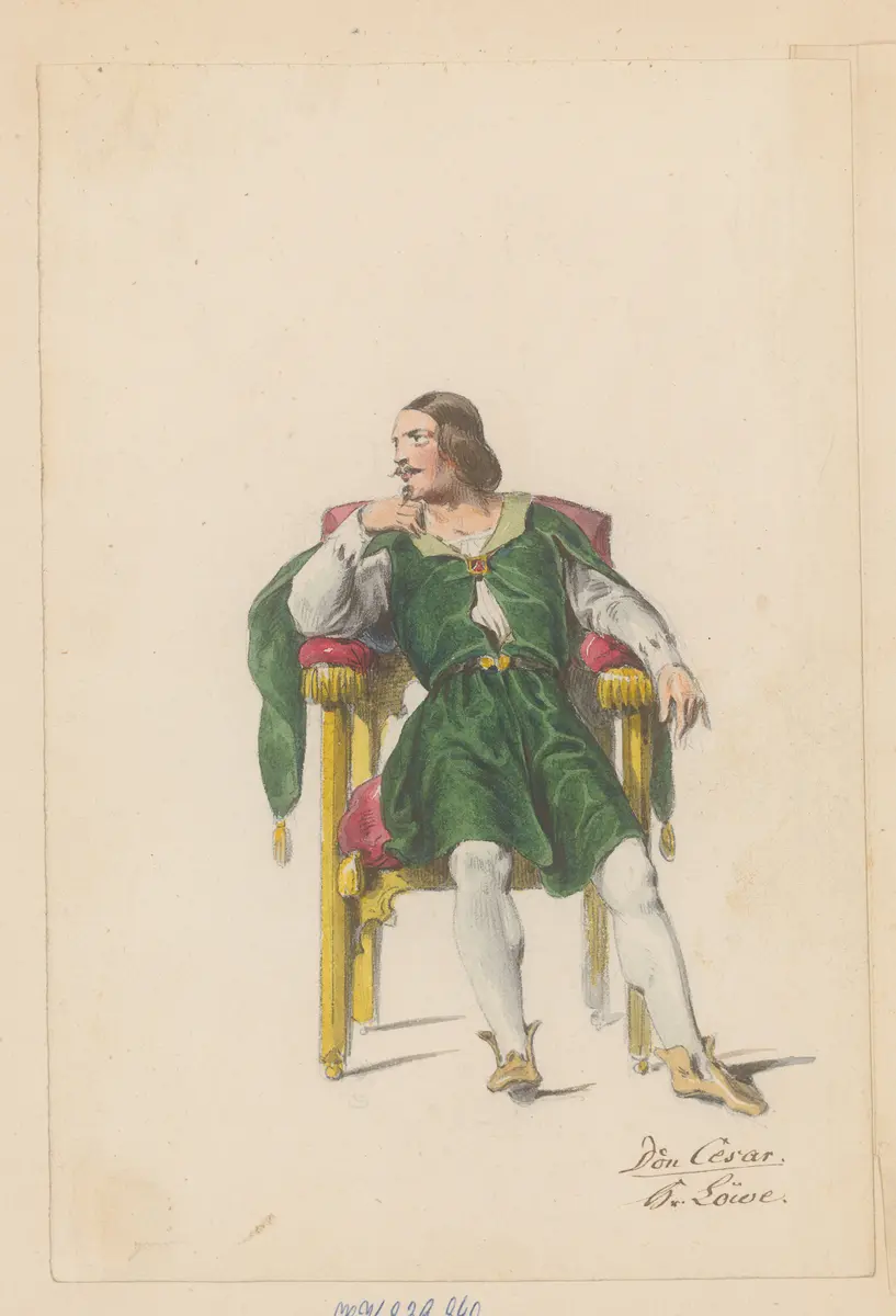 Ein weibliches Herz, Titel der Serie: Figurinen des k.k. Hof-Burgtheaters