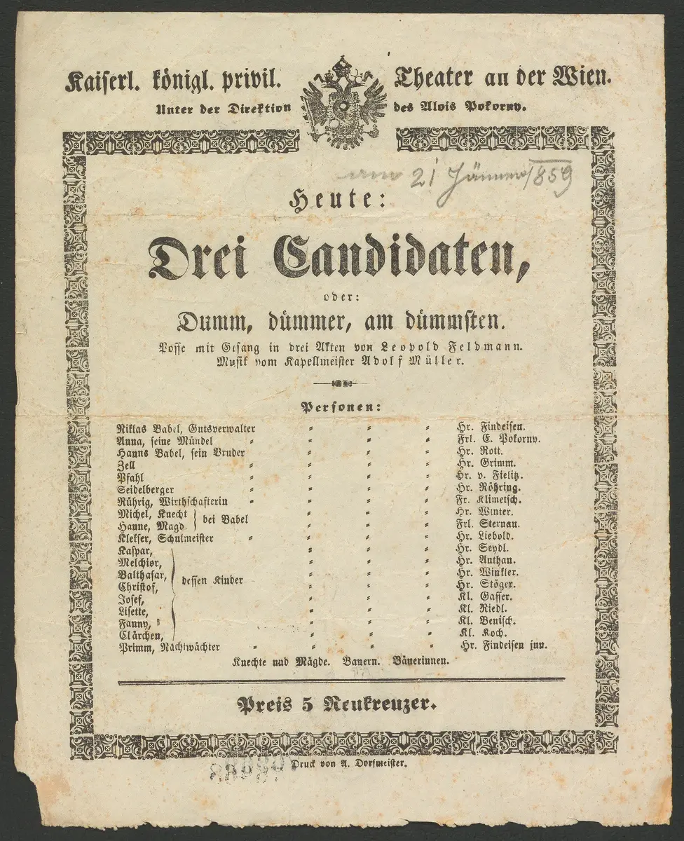 Drei Candidaten, oder Dumm, dümmer, am dümmsten