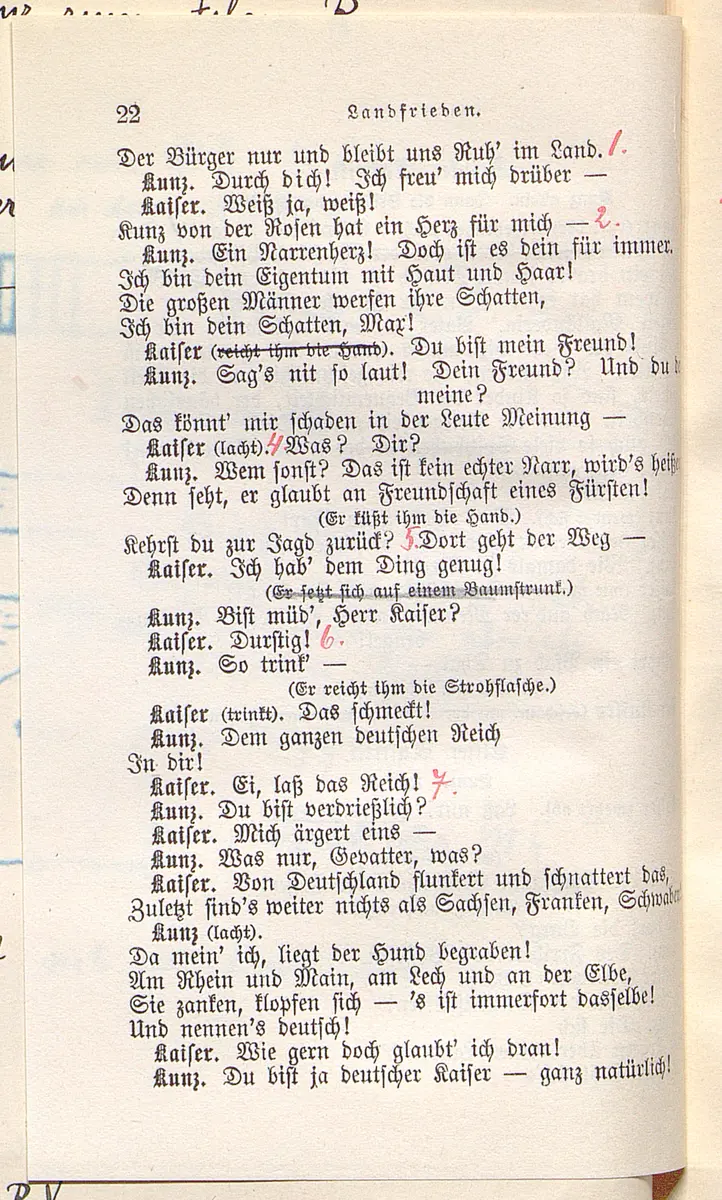 Landfrieden. Deutsche Komödie in drei Aufzügen