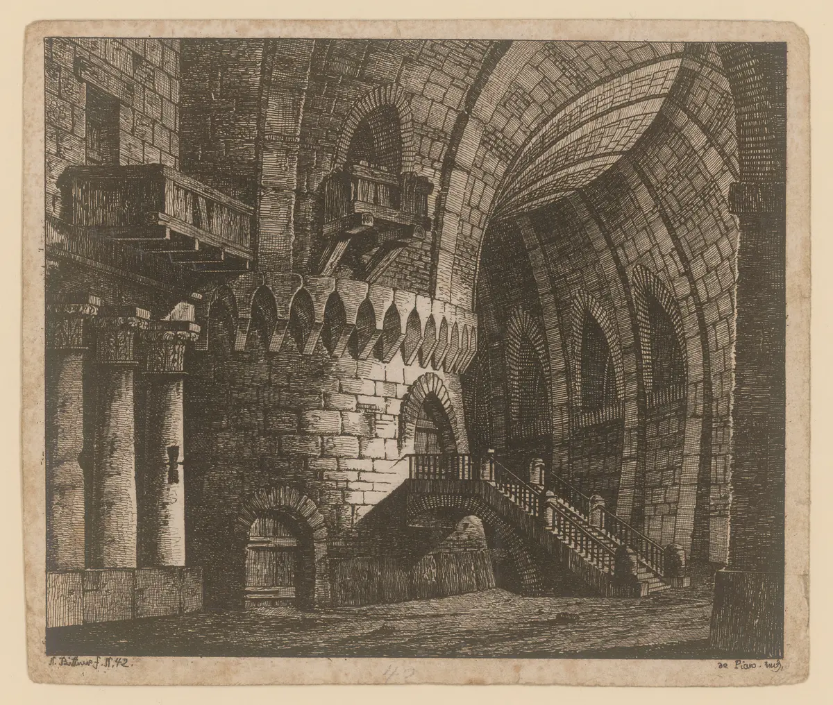 Lodoisca, Alternativtitel: Lodoiska, Titel der Serie: Theaterdecorationen nach den Original Skitzen des k.k. Hof Theater Mahlers Anton de Pian, gestochen und verlegt von Norbert Bittner.