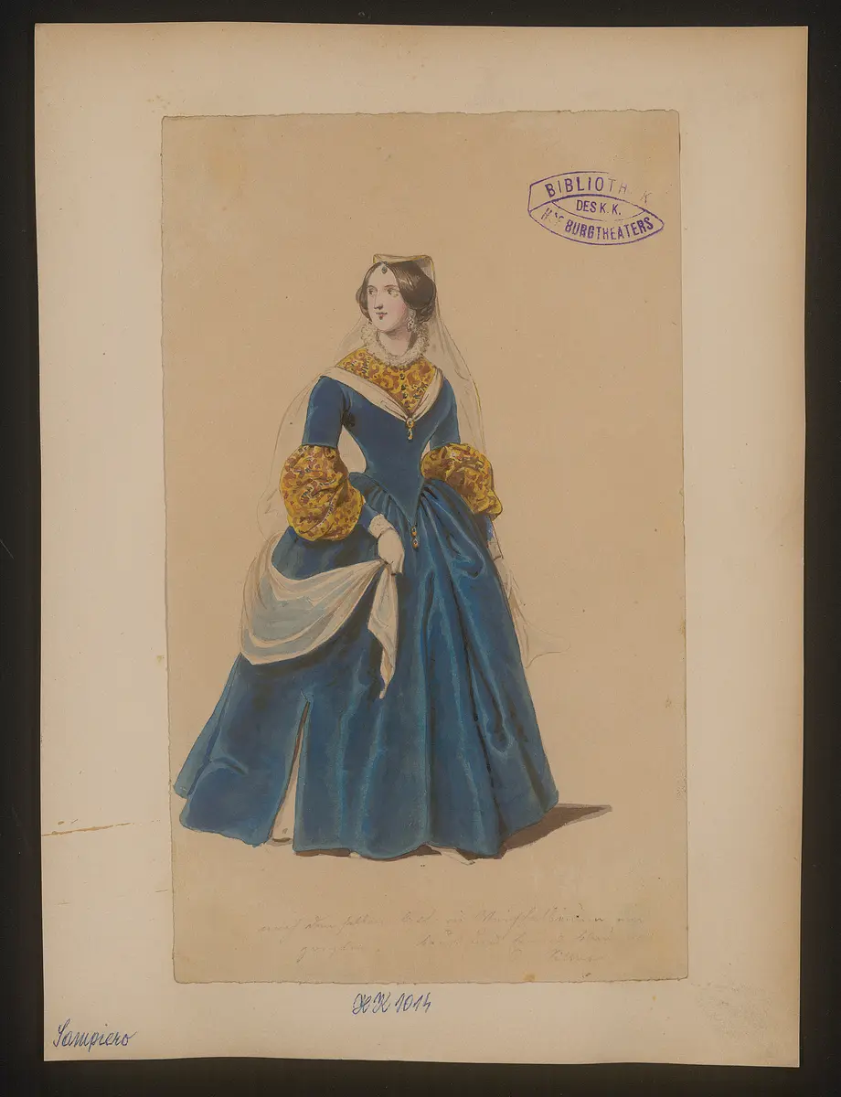 Sampiero, Titel der Serie: Figurinen des k.k. Hof-Burgtheaters