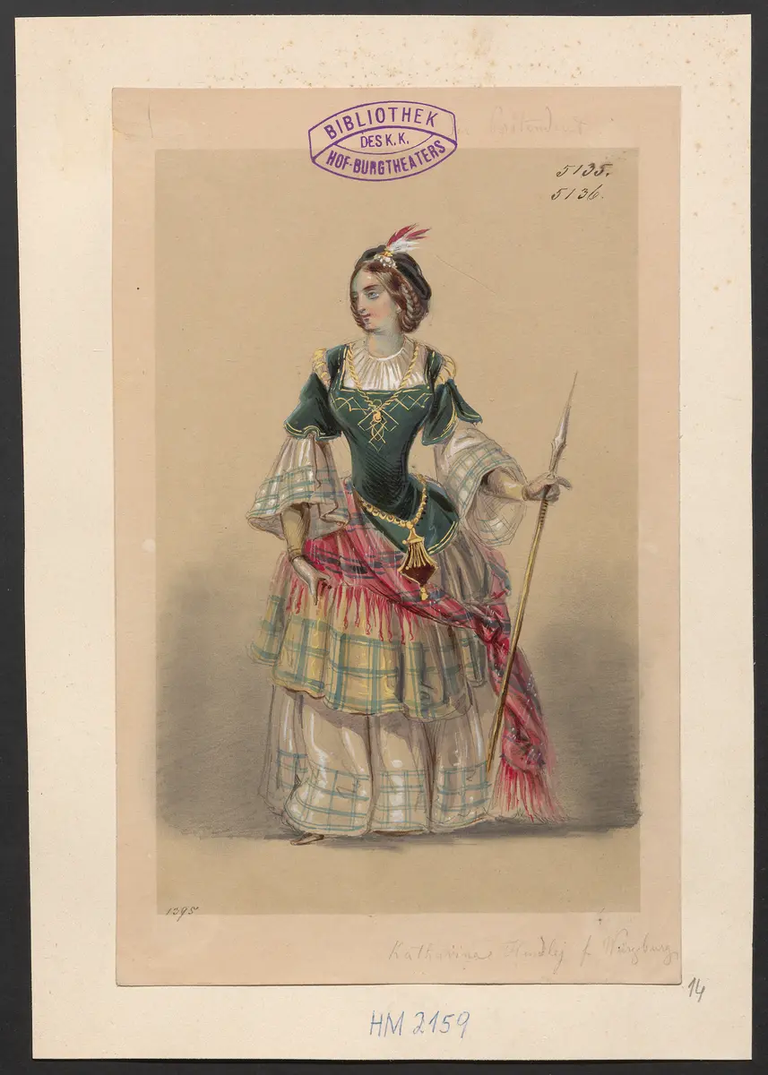 Der Prätendent von York, Titel der Serie: Figurinen des k.k. Hof-Burgtheaters