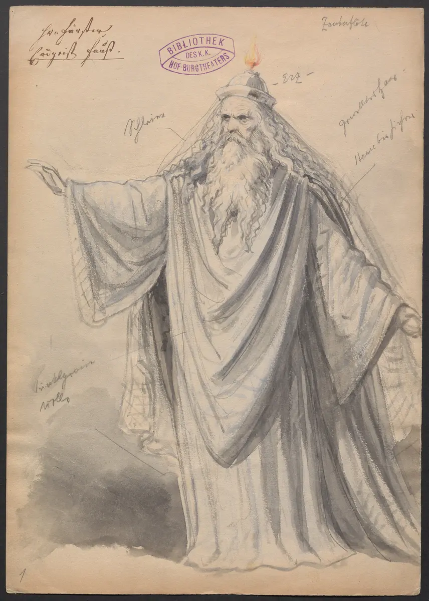 Faust 1. Teil, Suchtitel: Faust I, Titel der Serie: Figurinen des k.k. Hof-Burgtheaters