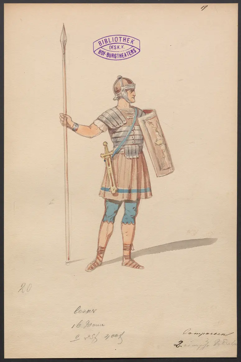 Sophonisbe, Titel der Serie: Figurinen des k.k. Hof-Burgtheaters