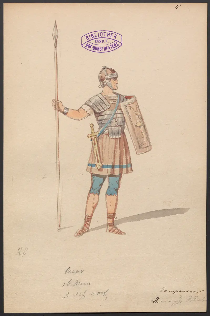 Sophonisbe, Titel der Serie: Figurinen des k.k. Hof-Burgtheaters