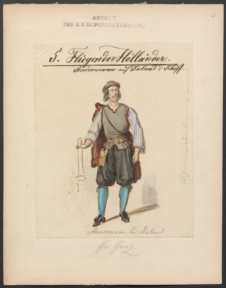 Der fliegende Holländer, Titel der Serie: Figurinen des k.k. Hofoperntheaters