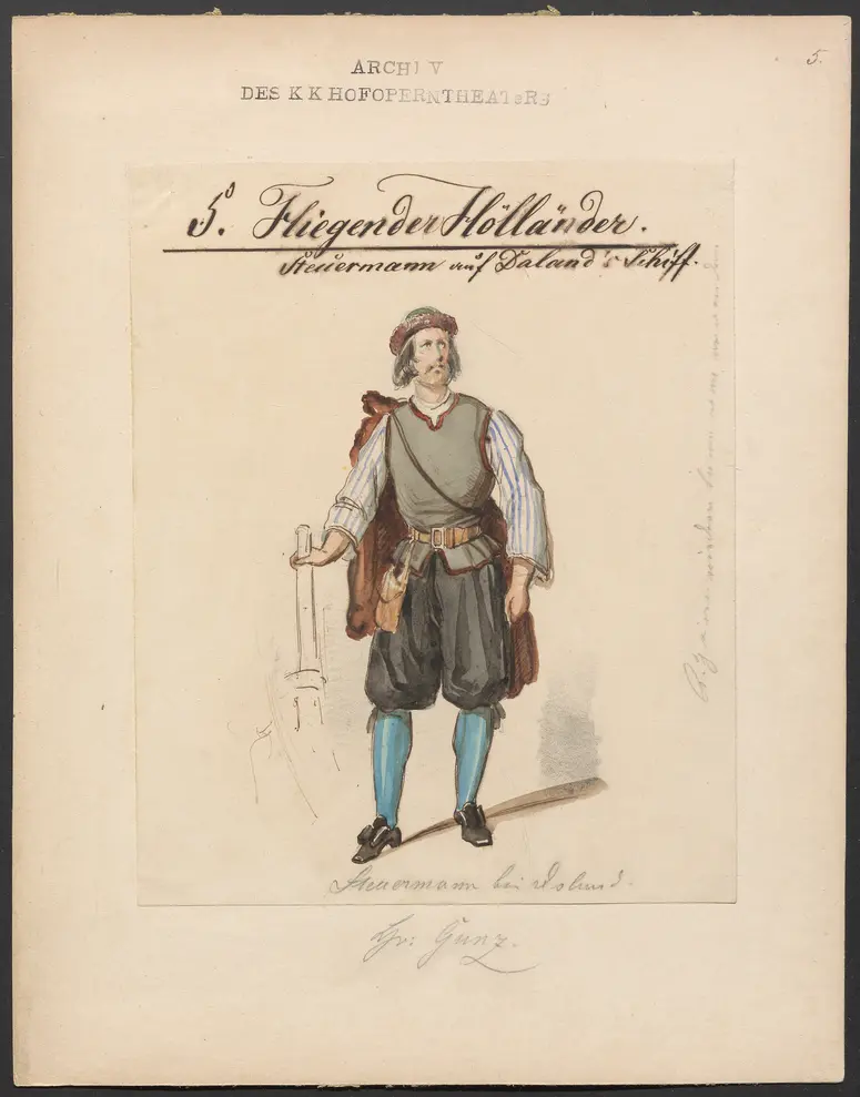 Der fliegende Holländer, Titel der Serie: Figurinen des k.k. Hofoperntheaters
