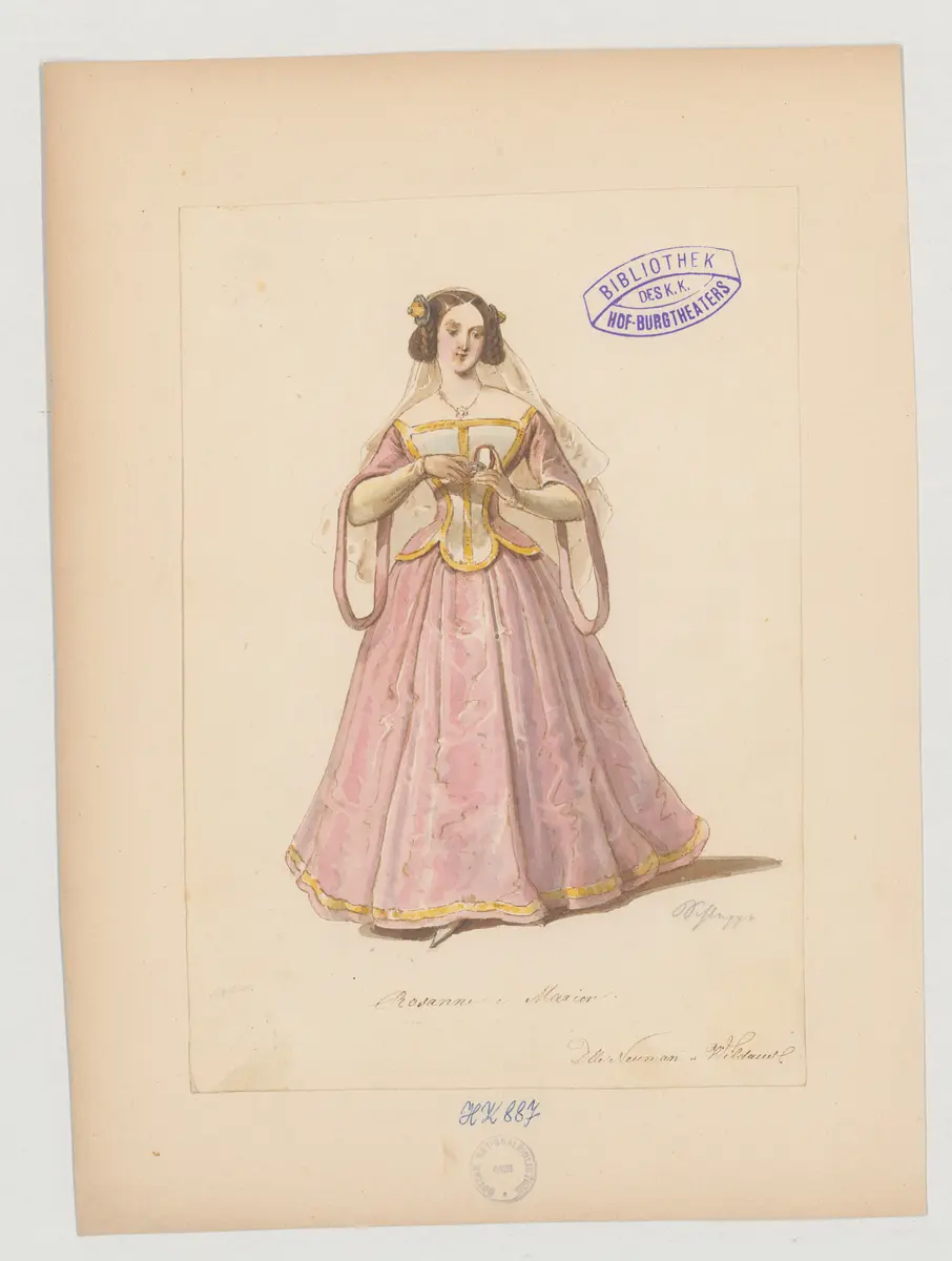 König und Bauer, Titel der Serie: Figurinen des k.k. Hof-Burgtheaters