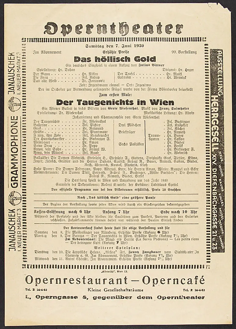 Der Taugenichts in Wien, Das höllisch Gold