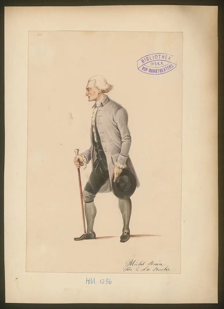 Michel Perrin, der Spion wider Willen, Titel der Serie: Figurinen des k.k. Hof-Burgtheaters