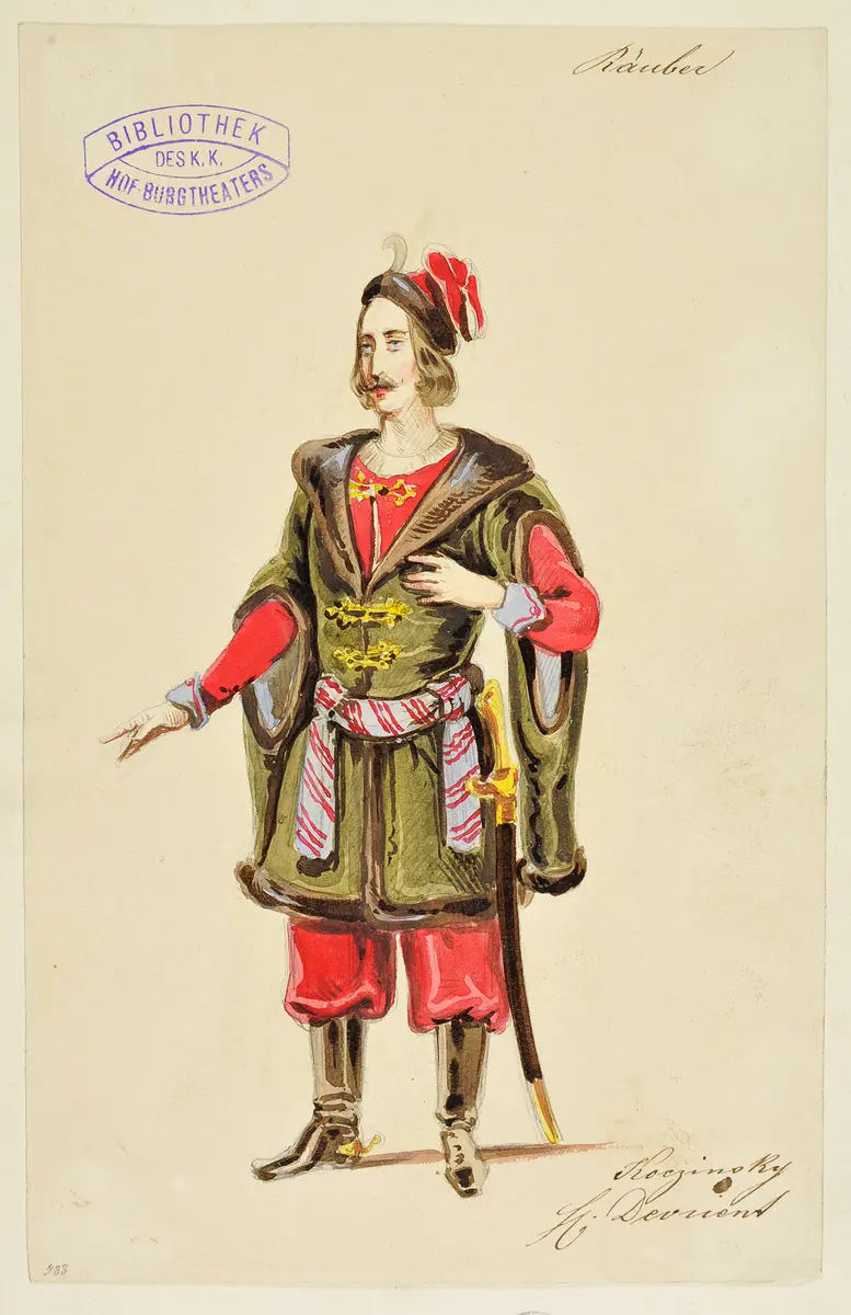 Die Räuber, Titel der Serie: Figurinen des k.k. Hof-Burgtheaters