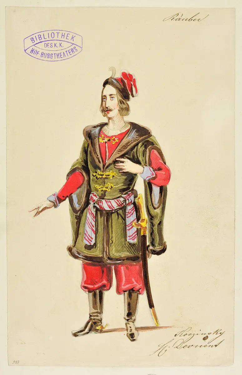 Die Räuber, Titel der Serie: Figurinen des k.k. Hof-Burgtheaters