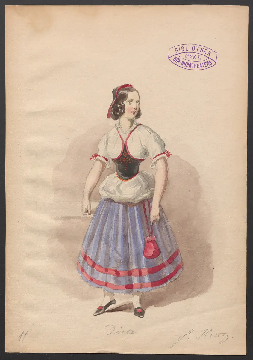 Hans Lange, Titel der Serie: Figurinen des k.k. Hof-Burgtheaters