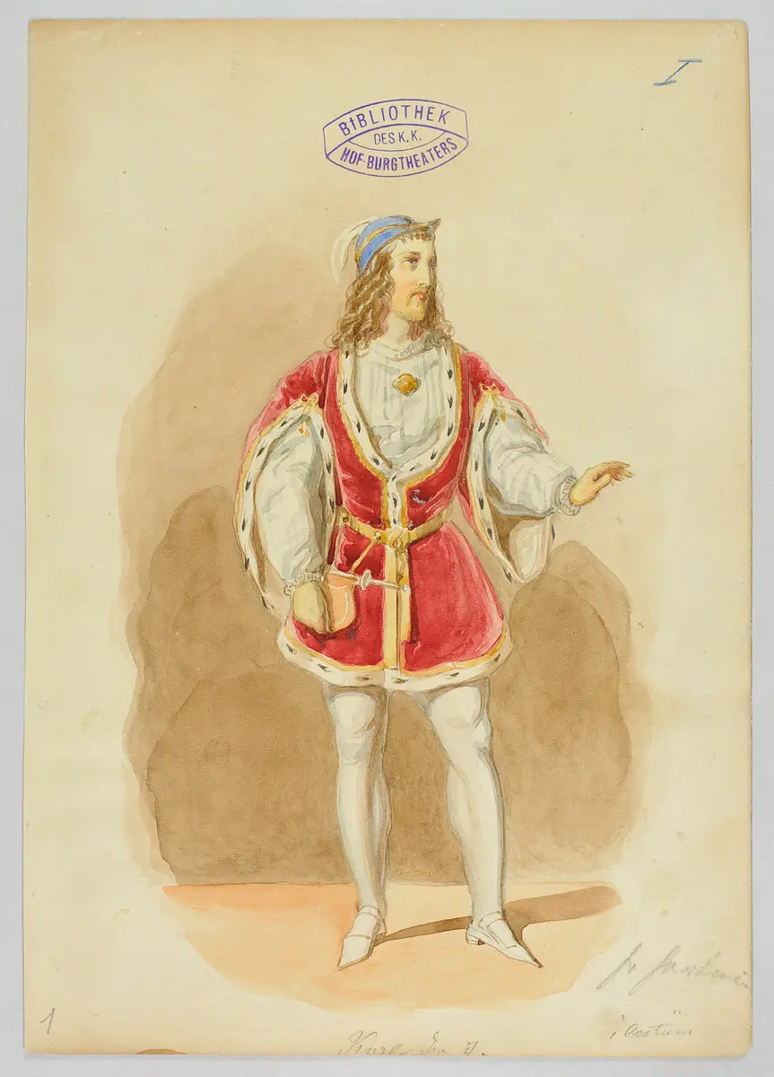 Die Jungfrau von Orleans, Titel der Serie: Figurinen des k.k. Hof-Burgtheaters