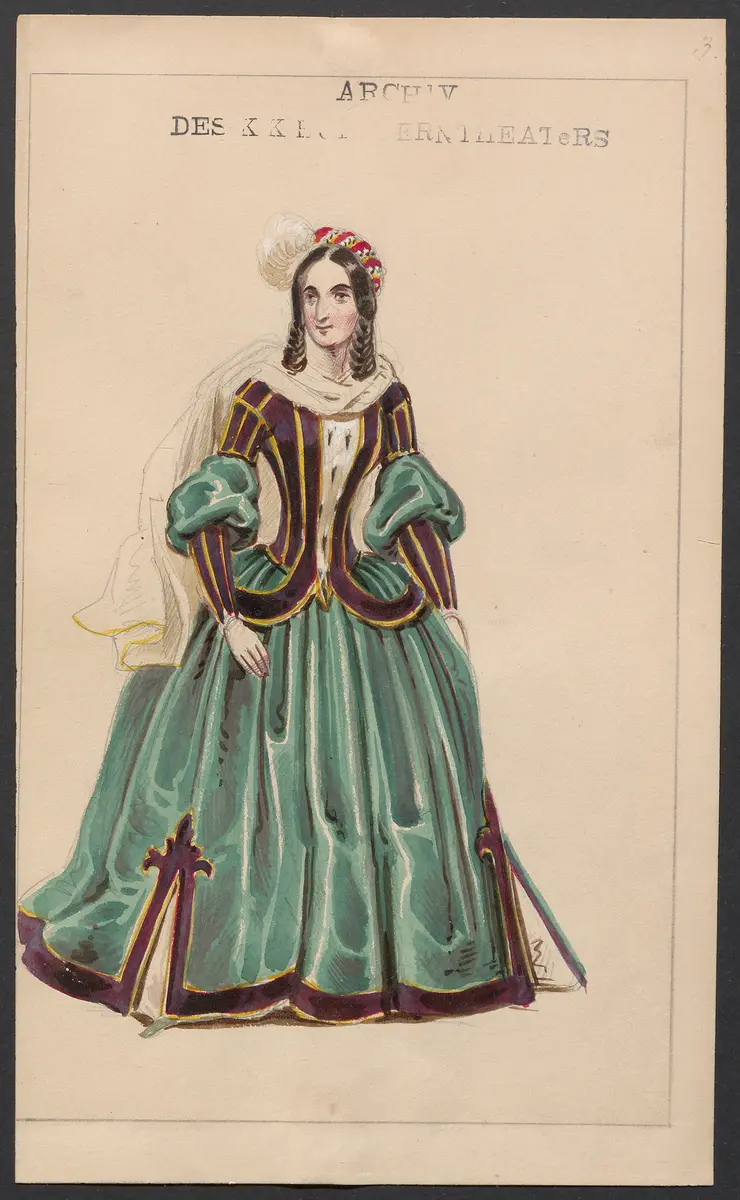 Odetta, Originaltitel: Odette, ou la Démence de Charles VI, Titel der Serie: Figurinen des k.k. Hofoperntheaters