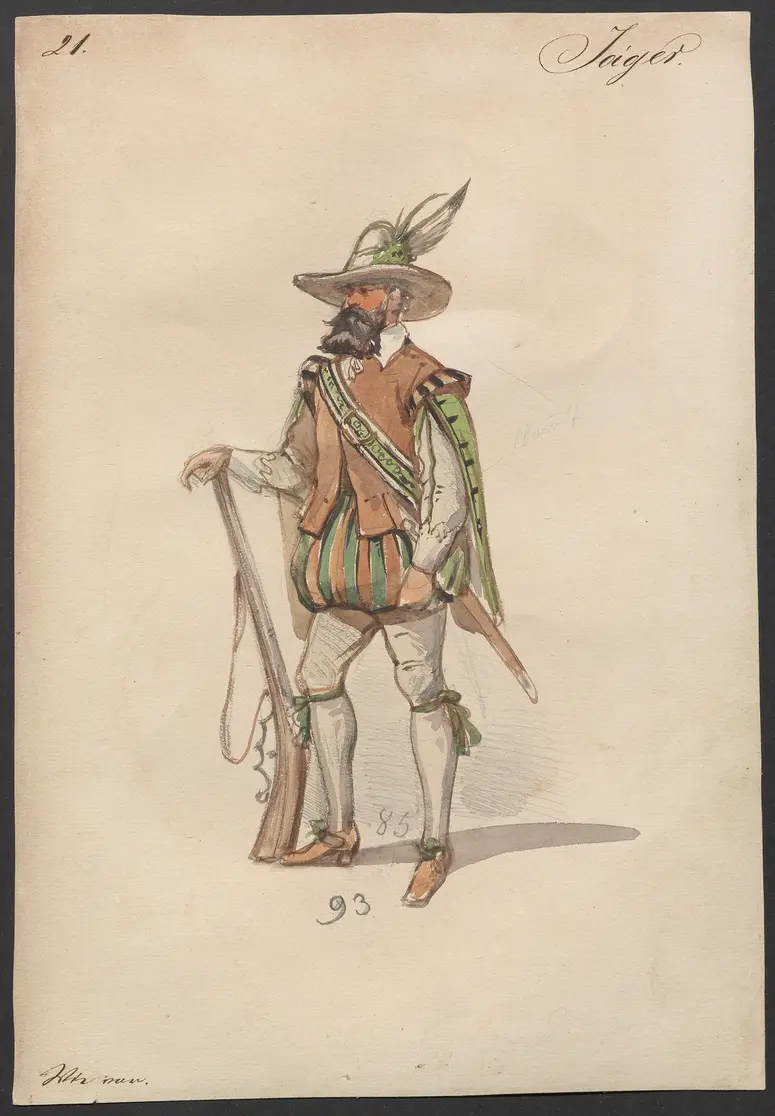 Der Freischütz, Titel der Serie: Figurinen des k.k. Hofoperntheaters