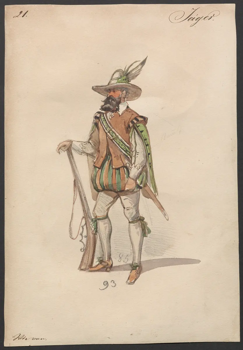 Der Freischütz, Titel der Serie: Figurinen des k.k. Hofoperntheaters