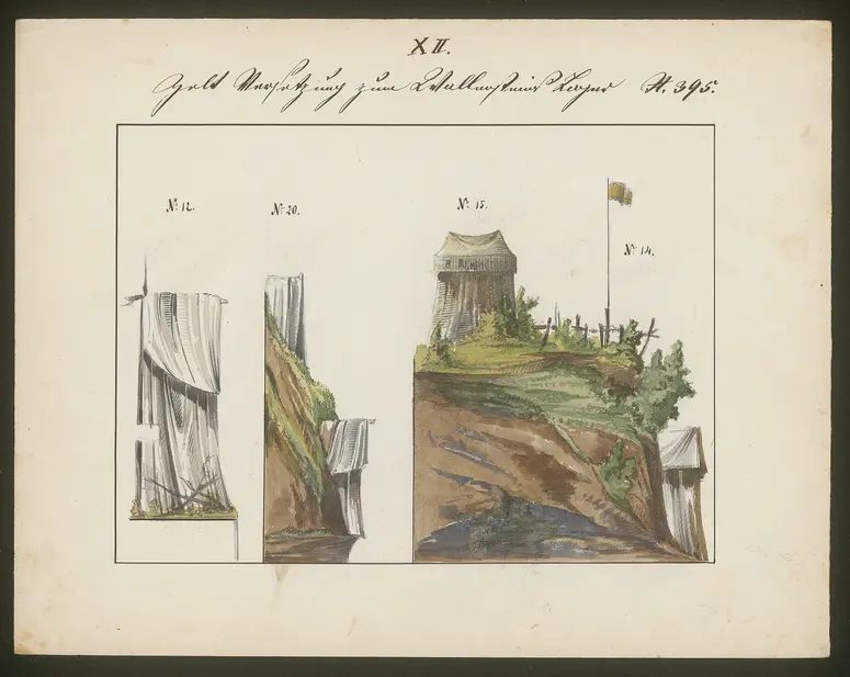 Wallensteins Lager, Titel der Serie: Dekorationsfundus der Hoftheater (Altbestand aus der ersten Hälfte des 19. Jh.)