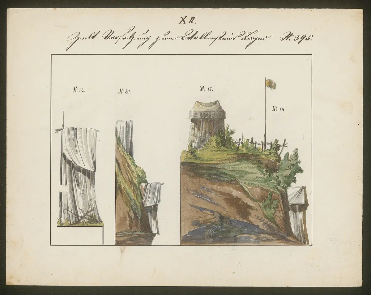 Wallensteins Lager, Titel der Serie: Dekorationsfundus der Hoftheater (Altbestand aus der ersten Hälfte des 19. Jh.)