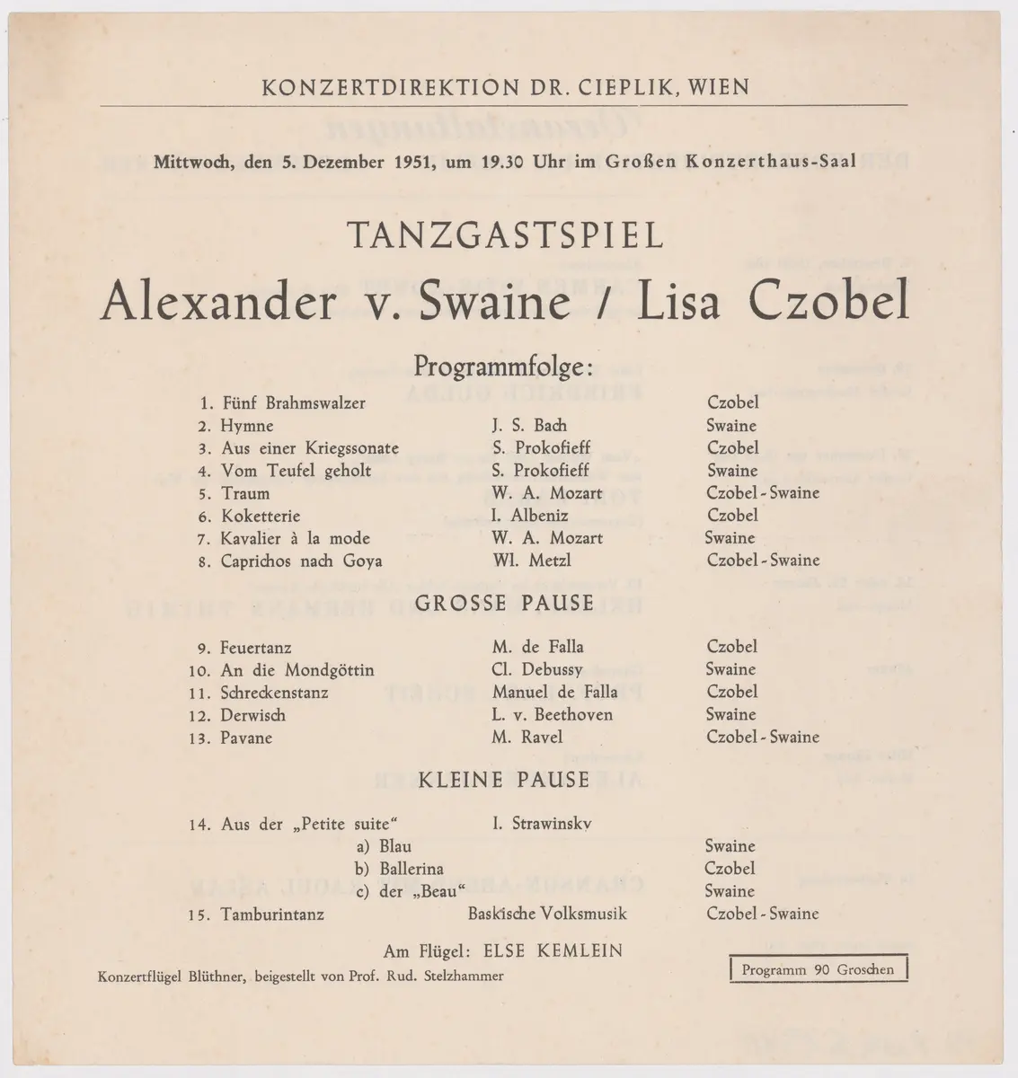 Tanzgastspiel Alexander v. Swaine und Lisa Czobel