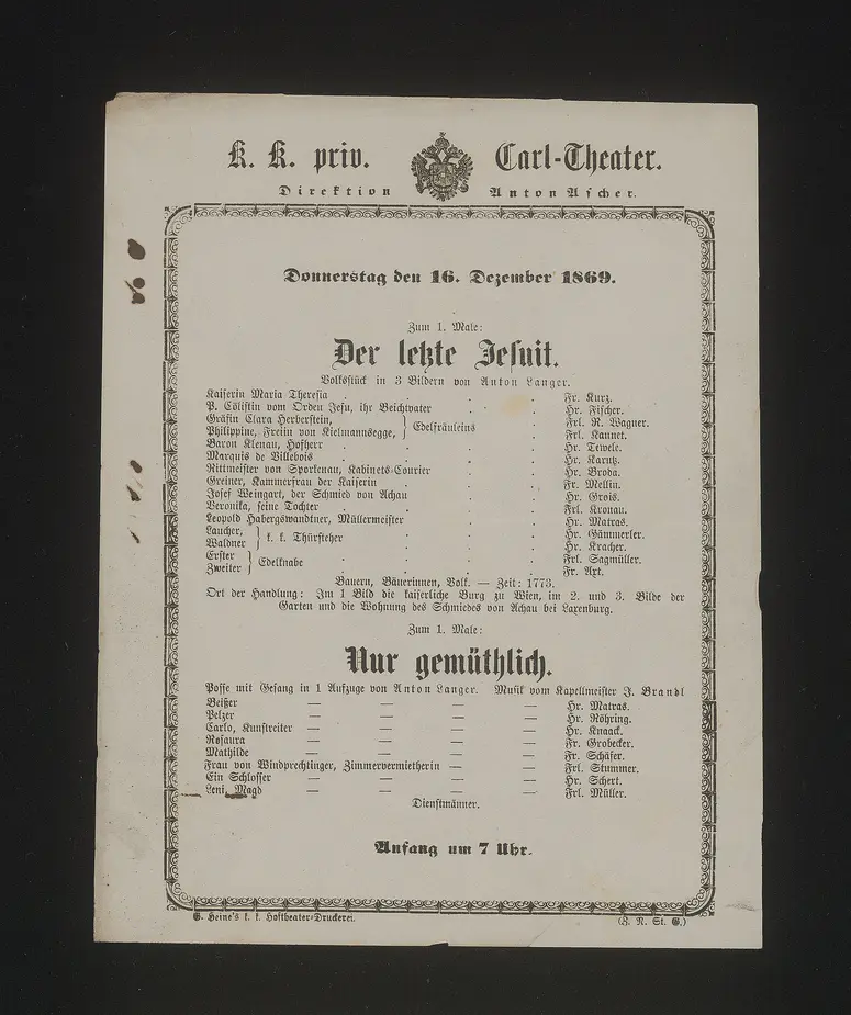 Der letzte Jesuit, Nur gemüthlich
