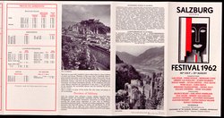 Salzburger Festspiele 1962, Titel in Vorlageform: Salzburg Festival 1962, Verweis auf Stücktitel: Iphigenie in Aulis, Verweis auf Stücktitel: Cosi fan tutte, Verweis auf Stücktitel: Die Entführung aus dem Serail, Verweis auf Stücktitel: Figaros Hochzeit, Verweis auf Stücktitel: Idomeneo, Verweis auf Stücktitel: Der Troubadour, Verweis auf Stücktitel: Jedermann, Verweis auf Stücktitel: Faust, Verweis auf Stücktitel: Lumpazivagabundus, Verweis auf Stücktitel: Der Bauer als Millionär