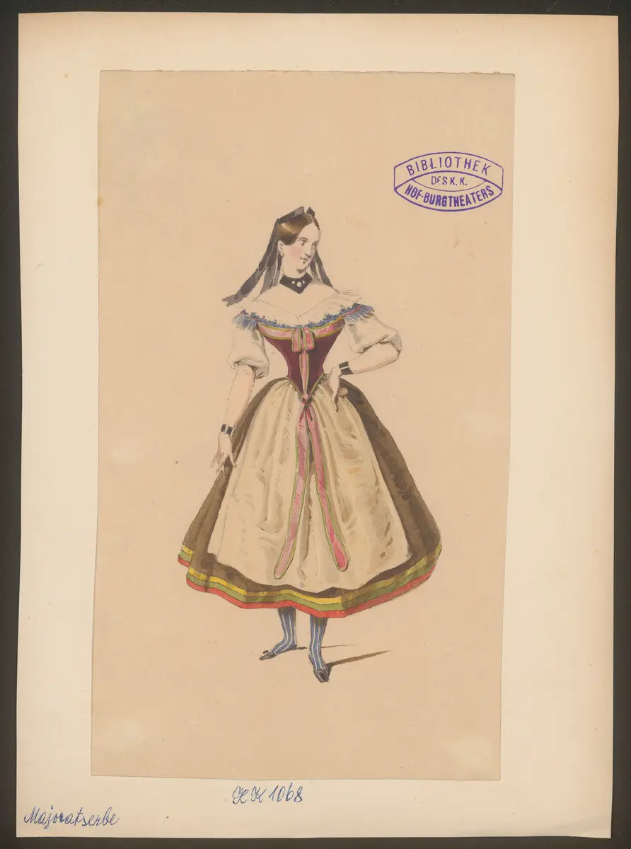 Der Majoratserbe, Titel der Serie: Figurinen des k.k. Hof-Burgtheaters