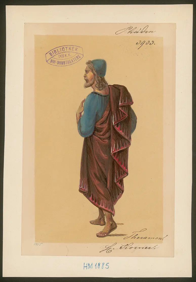 Phädra, Originaltitel: Phèdre, Titel der Serie: Figurinen des k.k. Hof-Burgtheaters