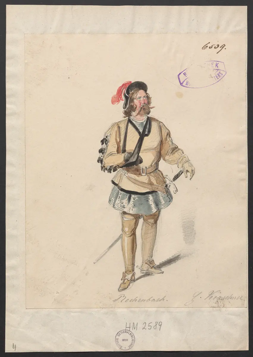 Heinrich von der Aue, Titel der Serie: Figurinen des k.k. Hof-Burgtheaters