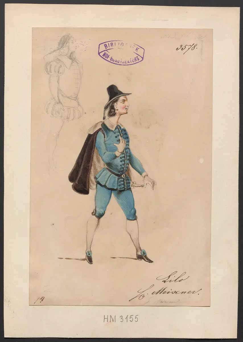 Die Mördergrube, Titel der Serie: Figurinen des k.k. Hof-Burgtheaters